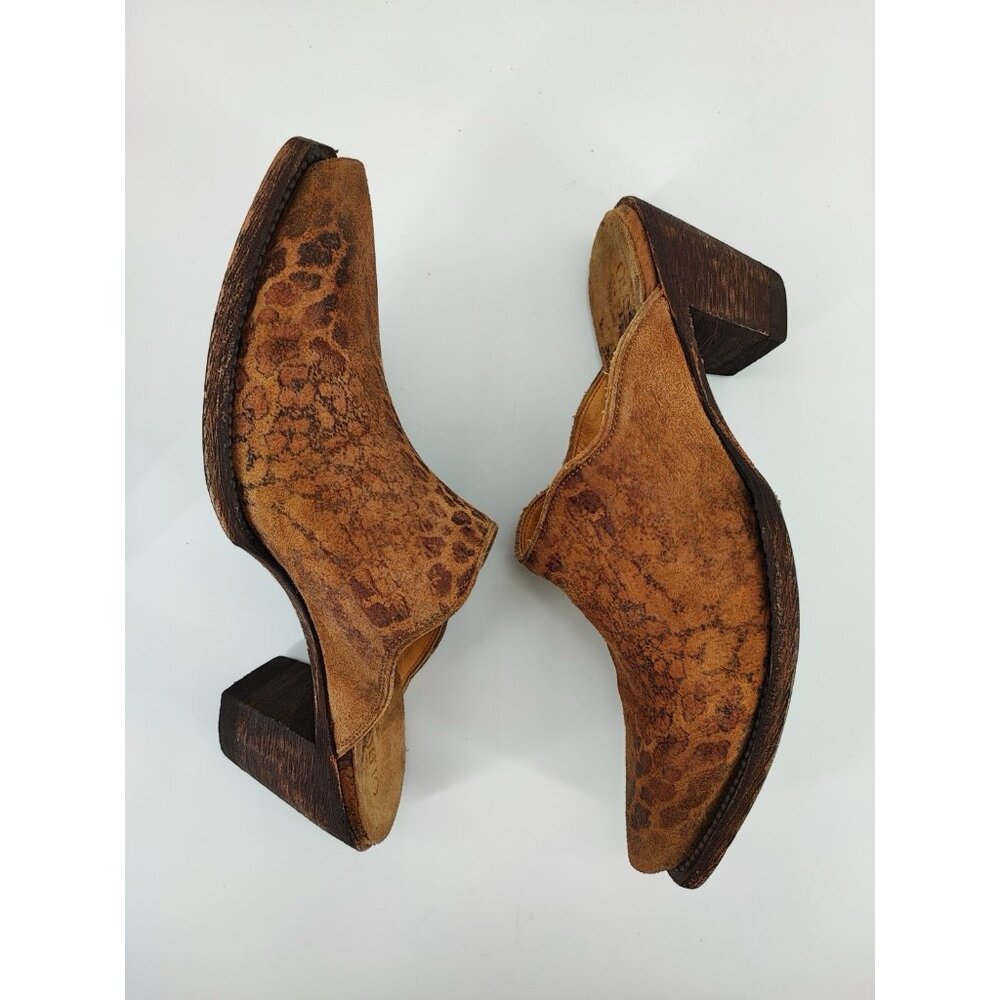 Old Gringo Women’s Leopardito Mules Slide Brown Leather Size 7.5B US - Picture 5 of 9